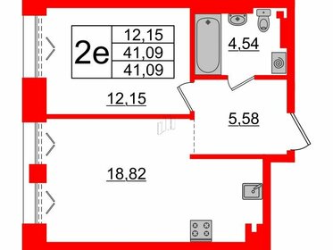 Квартира 41,1 м², 1-комнатная - изображение 1