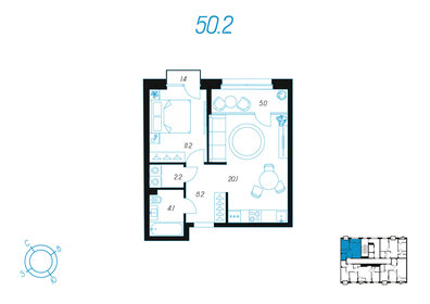 72,3 м², 1-комнатная квартира 9 000 000 ₽ - изображение 20