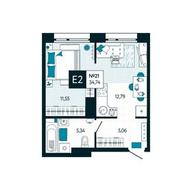 31,9 м², 1-комнатная квартира 4 149 600 ₽ - изображение 31