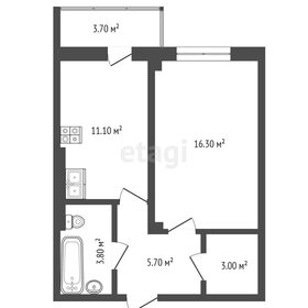 Квартира 44 м², 1-комнатная - изображение 2