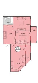 65,5 м², 2-комнатная квартира 4 200 000 ₽ - изображение 38