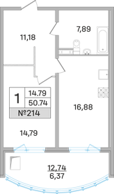 70 м², 3-комнатная квартира 12 299 000 ₽ - изображение 125