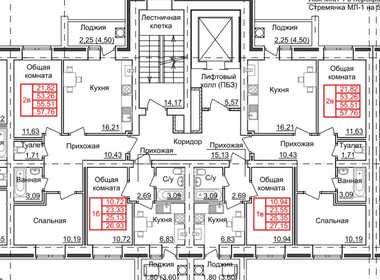 45 м², 1-комнатная квартира 3 685 900 ₽ - изображение 61