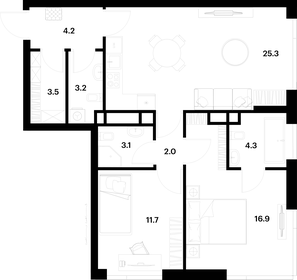 73,8 м², 2-комнатная квартира 29 500 000 ₽ - изображение 143