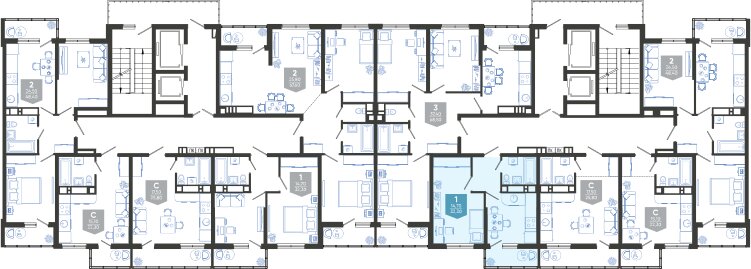 36,6 м², 1-комнатная квартира 7 347 450 ₽ - изображение 23