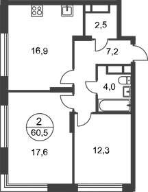 59,1 м², 2-комнатная квартира 16 518 056 ₽ - изображение 53