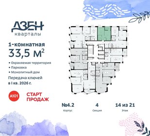 32,5 м², 1-комнатная квартира 10 909 667 ₽ - изображение 29