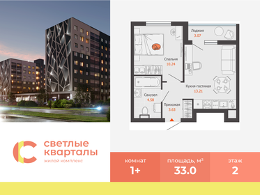 Квартира 33 м², 1-комнатная - изображение 1