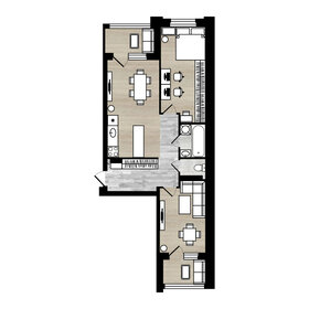 Квартира 60,7 м², 2-комнатная - изображение 1