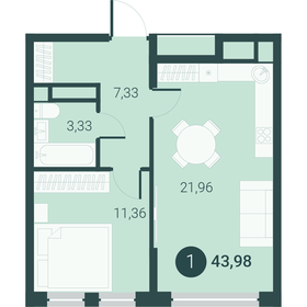 41 м², 1-комнатная квартира 6 500 000 ₽ - изображение 55
