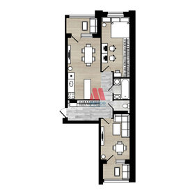 Квартира 60,7 м², 2-комнатная - изображение 2