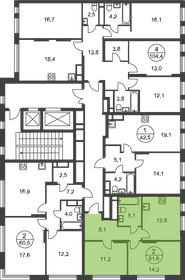 51,3 м², 2-комнатная квартира 14 300 000 ₽ - изображение 73