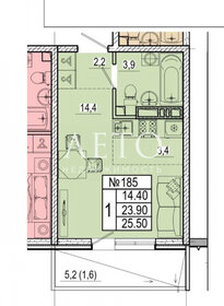 Квартира 25,5 м², 1-комнатная - изображение 1