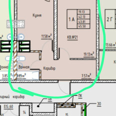 Квартира 45 м², 1-комнатная - изображение 4