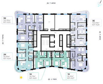 190,5 м², 4-комнатная квартира 57 380 000 ₽ - изображение 109