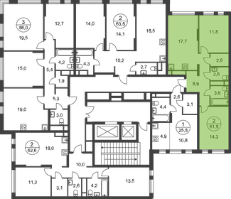 62,6 м², 2-комнатная квартира 18 057 862 ₽ - изображение 56