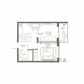 Квартира 38,5 м², 1-комнатная - изображение 1