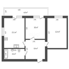 48,3 м², 2-комнатная квартира 2 900 000 ₽ - изображение 46
