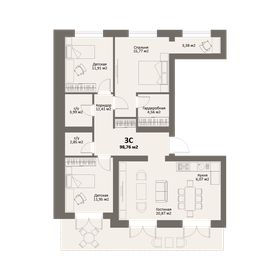 99,8 м², квартира-студия 15 475 200 ₽ - изображение 27