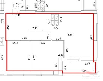 Квартира 48 м², 2-комнатная - изображение 1