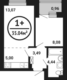 35,1 м², 1-комнатная квартира 4 982 780 ₽ - изображение 25