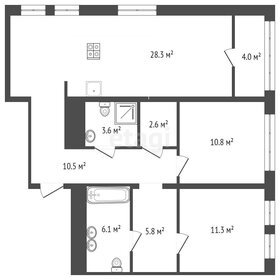 Квартира 82,9 м², 2-комнатная - изображение 2