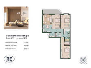 131,5 м², 4-комнатная квартира 16 200 000 ₽ - изображение 104