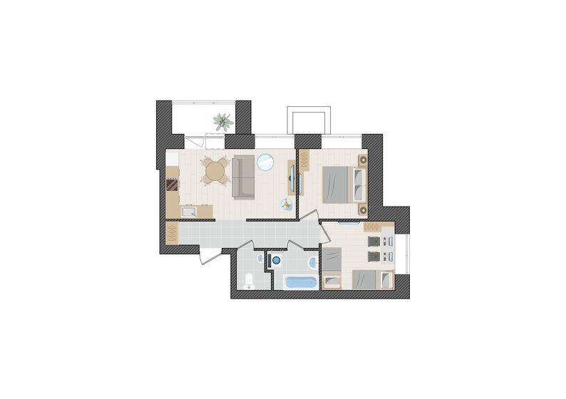 55,1 м², 3-комнатная квартира 5 785 500 ₽ - изображение 12