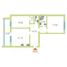 Квартира 77 м², 2-комнатная - изображение 1