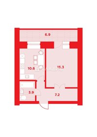 Квартира 42,3 м², 1-комнатная - изображение 1