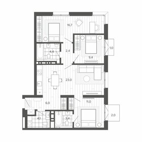 82,8 м², 4-комнатная квартира 12 312 000 ₽ - изображение 12