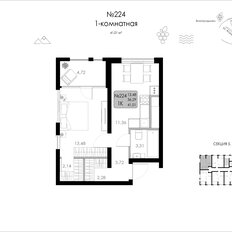 Квартира 41 м², 1-комнатная - изображение 2