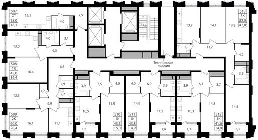 42,3 м², 1-комнатная квартира 13 789 800 ₽ - изображение 29