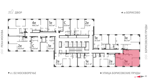 72,7 м², 3-комнатная квартира 31 795 636 ₽ - изображение 20