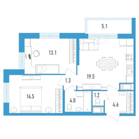 60,6 м², 2-комнатная квартира 14 618 257 ₽ - изображение 6