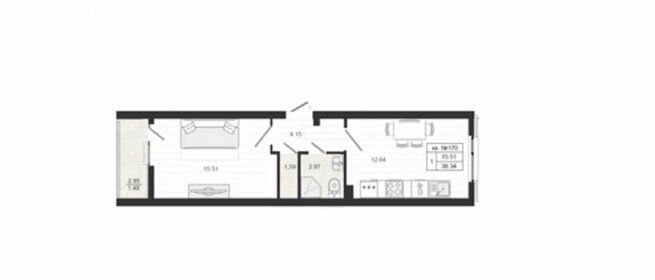 42,6 м², 1-комнатная квартира 5 200 000 ₽ - изображение 37