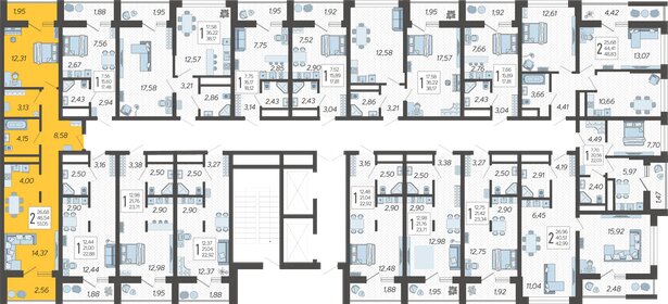 89 м², 2-комнатная квартира 17 000 000 ₽ - изображение 100