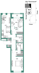 Квартира 66,8 м², 2-комнатная - изображение 1