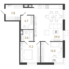 82 м², 2-комнатная квартира 22 000 000 ₽ - изображение 73