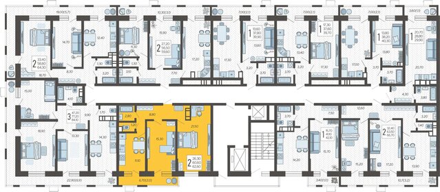 62,6 м², 2-комнатная квартира 8 290 000 ₽ - изображение 89