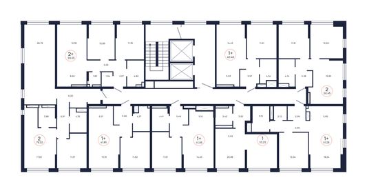 60,4 м², 2-комнатная квартира 5 600 000 ₽ - изображение 64