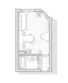 Квартира 23,3 м², студия - изображение 1