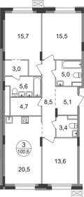 102,2 м², 3-комнатная квартира 22 594 952 ₽ - изображение 23