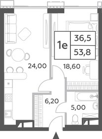 Квартира 55 м², 2-комнатная - изображение 1