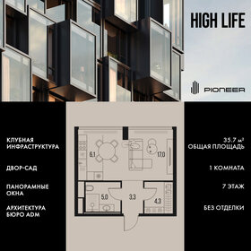 Квартира 35,7 м², 1-комнатная - изображение 1