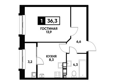36,3 м², 1-комнатная квартира 3 887 730 ₽ - изображение 15