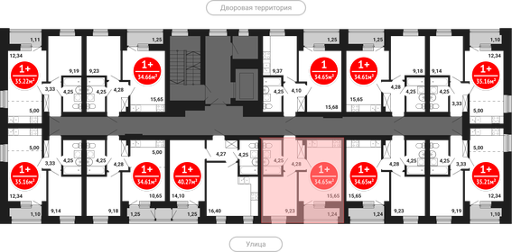 Квартира 34,7 м², 1-комнатная - изображение 2