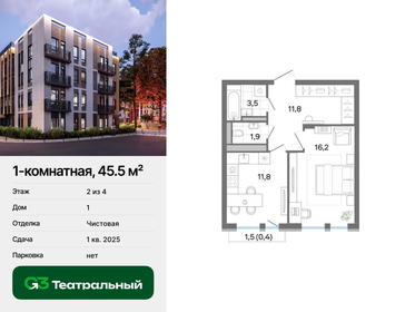 41 м², 1-комнатная квартира 12 000 000 ₽ - изображение 51