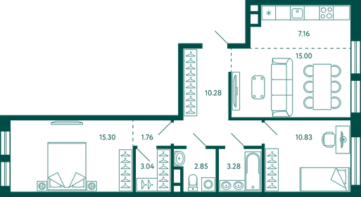 87,4 м², 3-комнатная квартира 8 500 000 ₽ - изображение 112