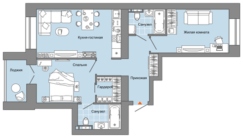 57 м², 3-комнатная квартира 7 430 280 ₽ - изображение 8